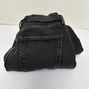 Agolde Sophie Black Mid-Rise Denim Skinny Jeans Ripped Knees Size 28